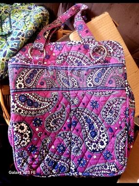 Vera Bradly Retired Boysenberry Tall Tote